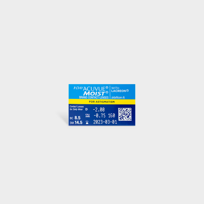 1-DAY ACUVUE® MOIST® for ASTIGMATISM