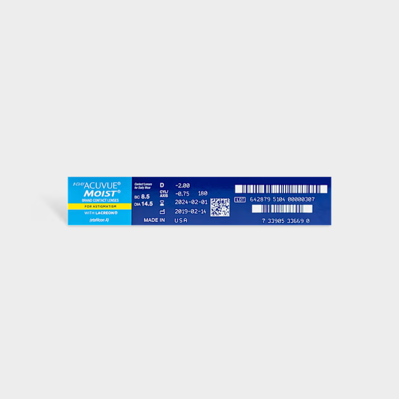 1-DAY ACUVUE® MOIST® for ASTIGMATISM